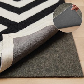GORILLA GRIP Felt and Natural Rubber Stay in Place Slip Resistant Rug Pad, 1/8in Thick, 5x7 FT Protective Padding Under Area Rugs, Cushioned Gripper Pads, Carpet Runners, Hardwood Floors Protection