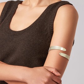 MOZAKA 10PCS Gold Arm Cuff Jewelry for Women Upper Arm Cuff Bangle Band Armlet Adjustable Arm Gold Cuff Bracelet Set