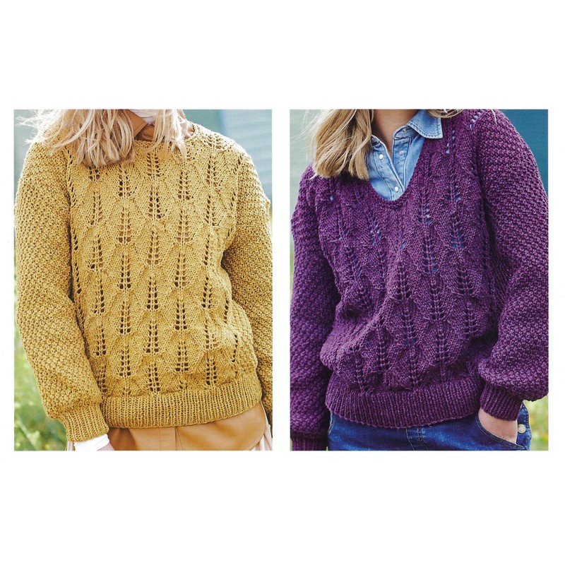 Stylecraft 9947 Adult Chunky Sweater Knitting Pattern Multicolor