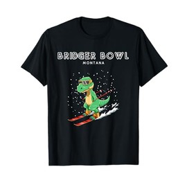 Bridger Bowl Montana - T-Rex Ski Gift T-Shirt