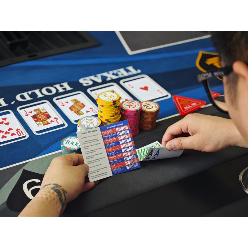 Bussiea 10 Poker Hand Rankings Cards, Texas Hold 'Em Hand