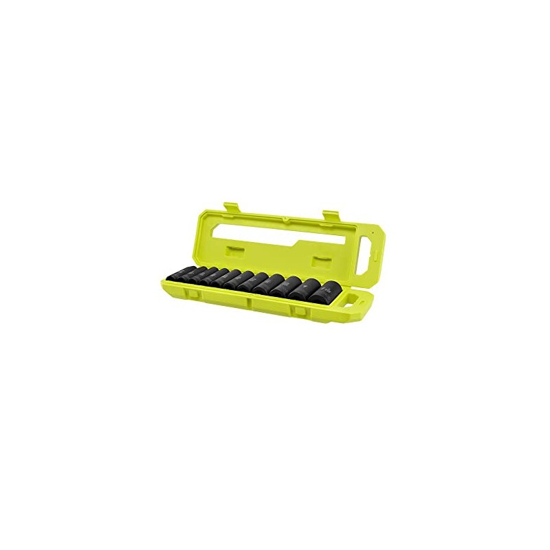 RYOBI 11 PC. 1/2" Drive Metric Deep Impact Socket Set