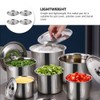 Yardwe 2pcs Stainless Steel Cover Bowl 5in Universal Small Pot