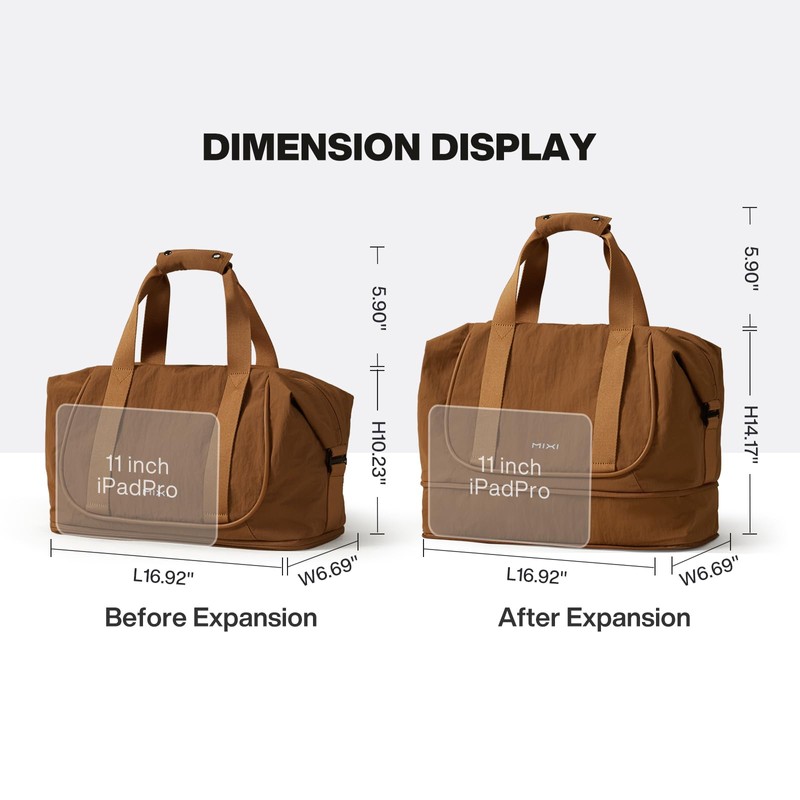 mixi Travel Tote Bag for Women Large Expandable Travel Bag