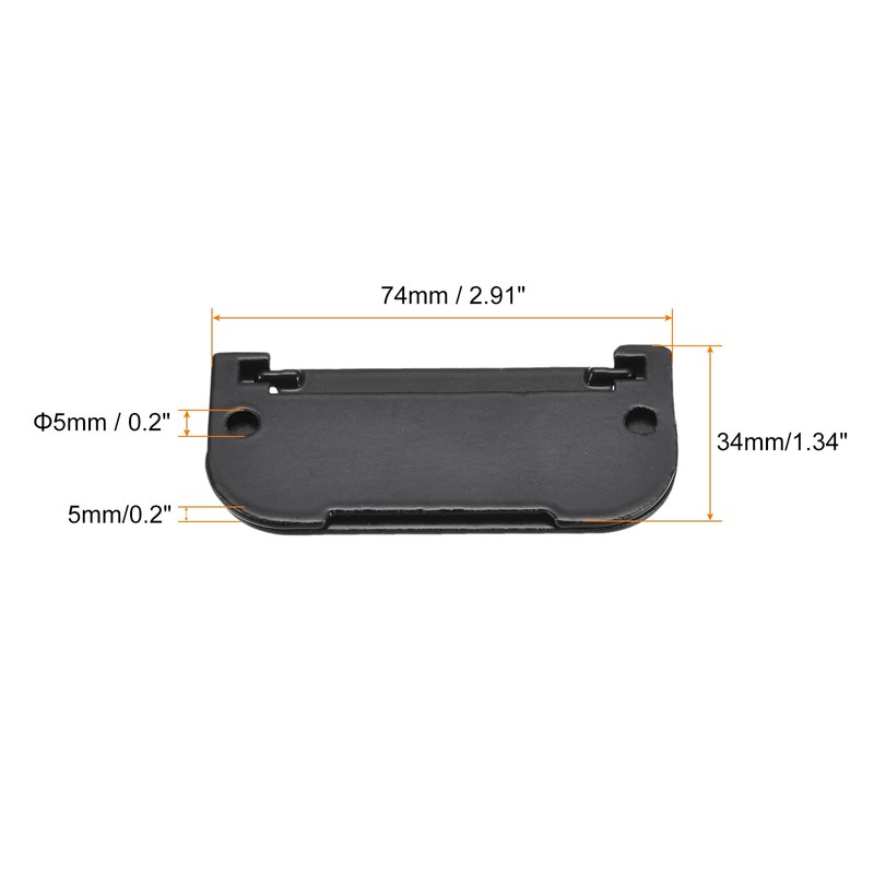 sourcing map Finger Flush Pull Handle 74x34x5mm Rectangle for Drawer
