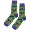 Sockfly NWT Hummingbird Visit Dress Socks Novelty Men 8-12 Green