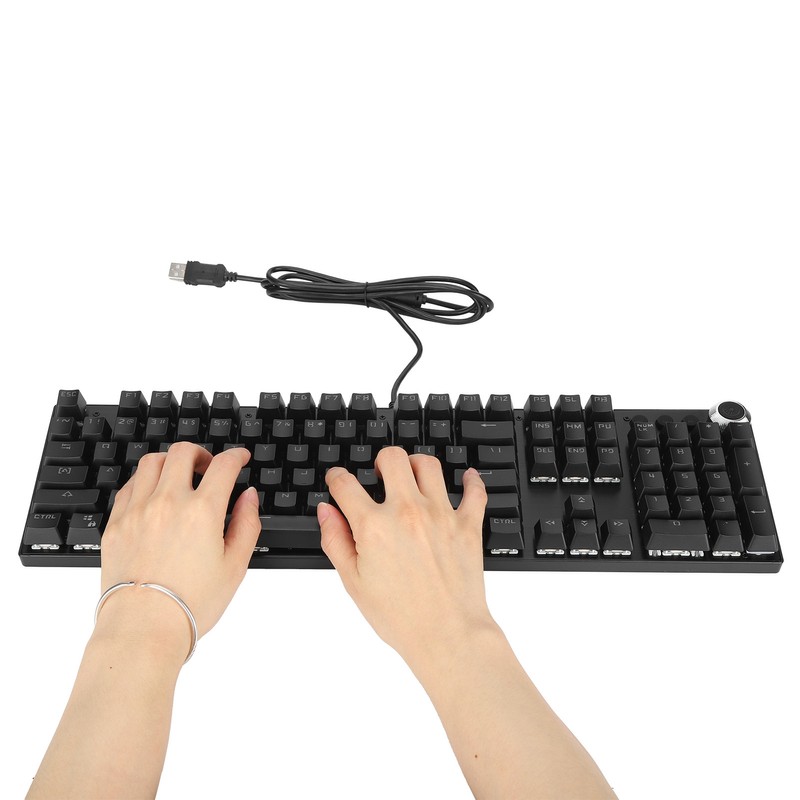 Mechanical Keyboard Wired Gaming Support Backlight Green Axis Keyboard with
