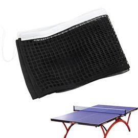 WUSJCOF Table Tennis Net Nylon Table Tennis Replacement Net Portable Ping Pong Net for Any Table for Outdoor and Indoor (1.75 m Long) (Black)
