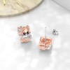 Flpruy Fox Earrings 925 Sterling Silver Fox Studs Earrings Fox