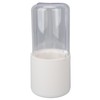 Makeup Brush Holder White with Pearl Filling Rotating 180 Degree