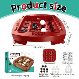 DRJCKOLOTH Track Logic Board, Four Win Board Game, Board Games, 4 Four Win Spins, 2 Player Strategy Board Game, Improving Skills and Mental Agility