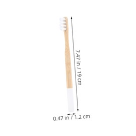 FRCOLOR 10pcs Reusable Soft Bristles for Adults Slip Handle Minimalist White Bristles for Family Use and Travel