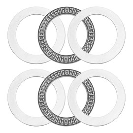 sourcing map 2 Sets AXK5578+2AS Thrust Needle Roller Bearings with Washers, 55x78x3mm Chrome Steel Needles Roller Bearing