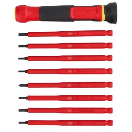 Milwuukee Fits Milwaukee 48-22-2217 8-in-1 1000V Insulated Precision Multi-Bit Screwdriver Set, Red