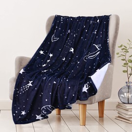 RosieLily Lightweight Star Throw Blankets Gifts Constellation Print Soft Flannel Fleece Cozy Plush Celestial Zodiac Astrology Decor for Kids Boys Womens Girls Adults All Seasons Couch Bed 50X60
