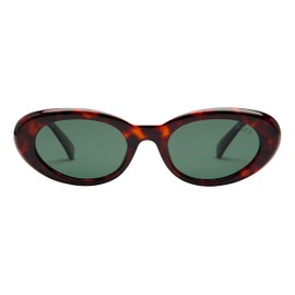 I-SEA Jagger Sunglasses, Oval Polycarbonate Frames, Polarized Lenses with Scratch Resistant Coating, Superior Color Contrast (Tort/Green)