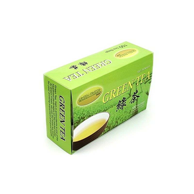 100% Natural Premium Green Tea, 100 Count Box of Tea