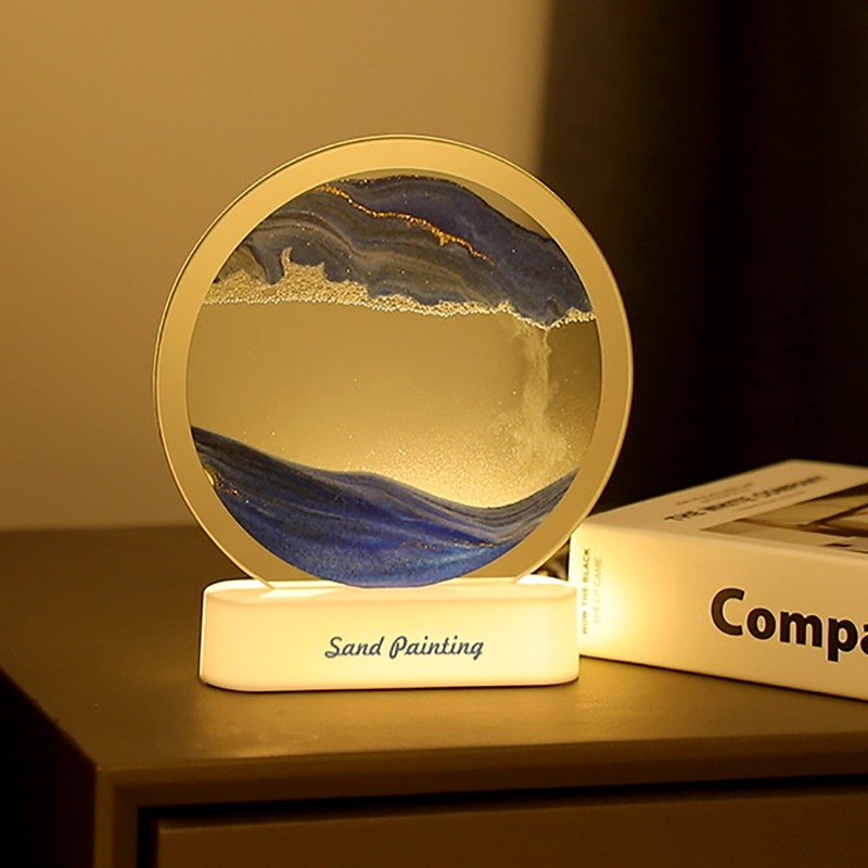 Sandscape Lamp Decorative Modern Night Lamp Gift 5 V Red