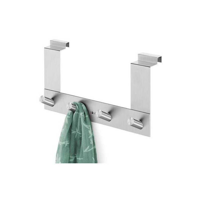 Zack Exit 20672 Door Hook Rail 4 Hooks Stainless Steel