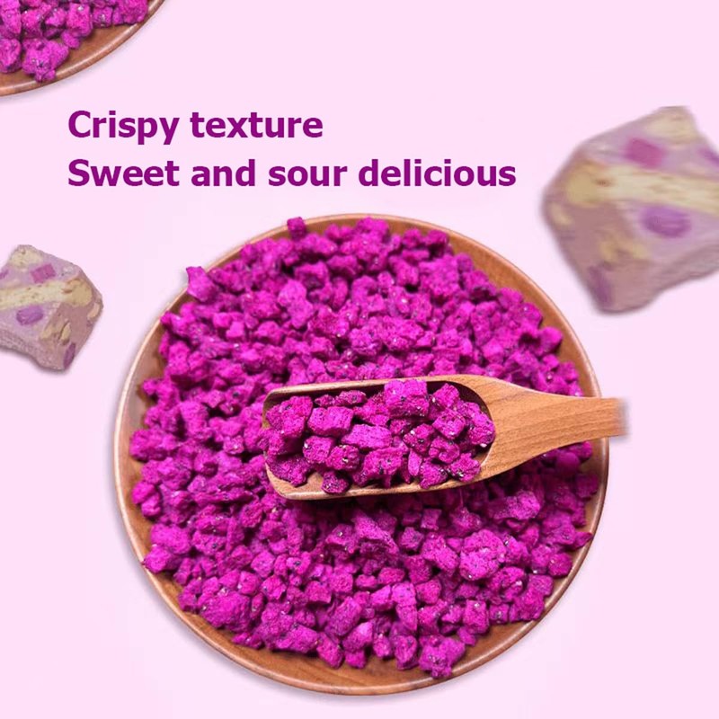 Dried Diced Dragon Fruit 4.93OZ/140G Dried Dragon Fruit Chips Snack,Cubes,