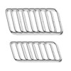 BuxiuGK Pack of 40 Metal Square Rings Rectangle Metal Ring