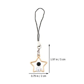 Abaodam Phone Pendant 2Pcs Star and Moon Phone Charm Accessories Cute Astronaut Phone Chain Decor Ornament for Bag Car Cell Phone Hanging Phone Ornaments