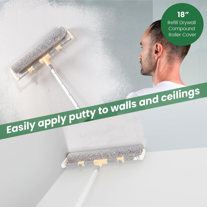 VOOMEY 18 Inch Drywall Compound Roller,Drywall Mud Roller,Ideal for Large