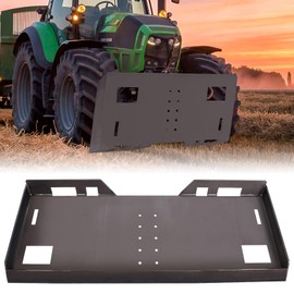 Skid Steer Attachment Plate, 1/4" Thick Universal Skid Steer Mount Plate, 3000LBS Weight Capacity Quick Attach Mount Plate Adapter Loader w/Holes Easy to Weld or Bolt to Different Accessories