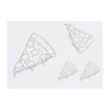 Azeeda 4 x 'Pizza Stück' Temporäre Tattoos - Wasserfest, Hautfreundlich