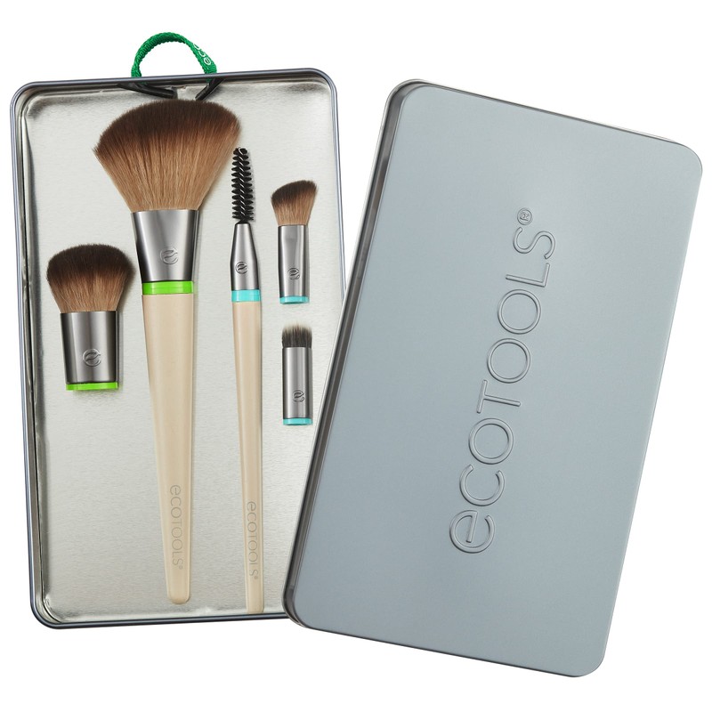 EcoTools Daily Essentials Face Kit Interchangeables Makeup Brush Set with