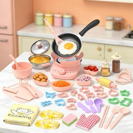 Gotoofun Kids Real Cooking Set with Mini Electric Stove, 45 PCS Montessori Mini Cooking Set with Safe Knife & Kitchen Tools, Cooking Set for Beginner Chef Ages 6-12 Boys & Girls