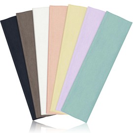 DiyJibb Headbands for Women Non Slip - 7PCS Fashion Sports Hair Bands for Women's Hair, Soft Cotton Cloth Stretchy Headbands for Women for Workout Yoga Running