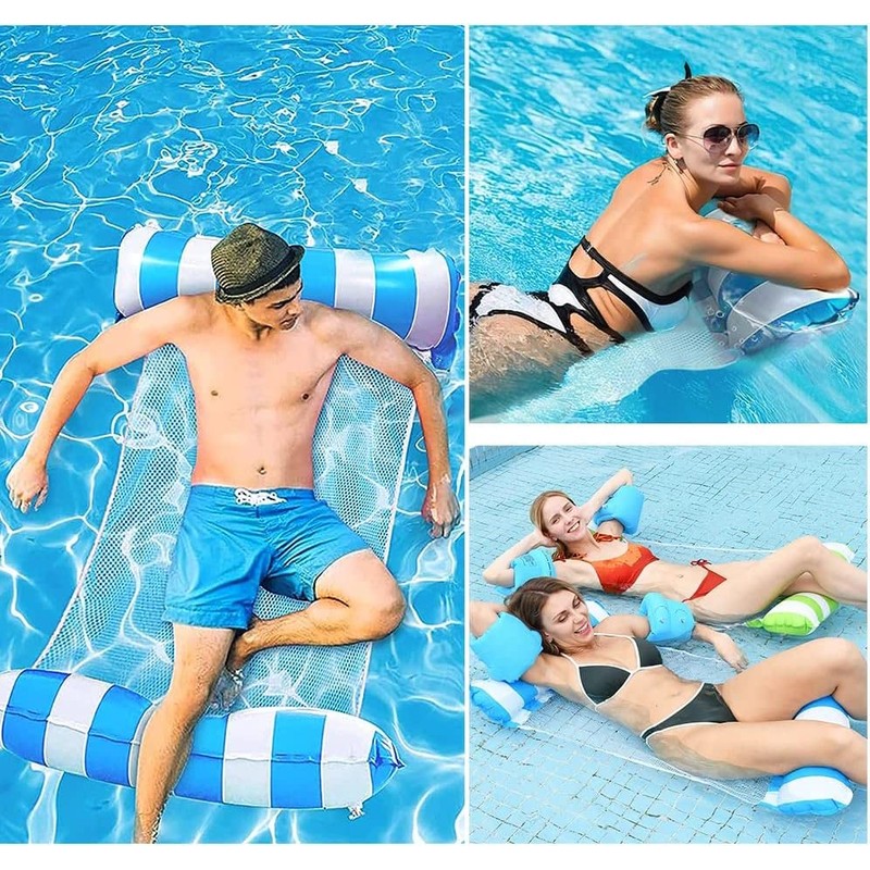 FUNNYTA 2 Pack Water Hammock, 4-in-1 Multi-Portable Water Pool Float