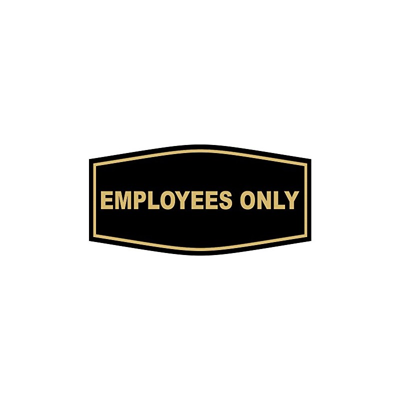 Fancy Employees Only - Letrero (negro/dorado) - Pequeño