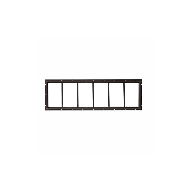 Shed Window 10x35 - Fixed Design with Tempered Glass (Brown)