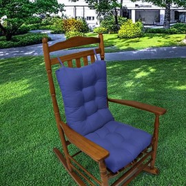 Pasrdqoyp Rocking Chair Cushion Set, Patio Chair Cushions, Tufted Chair Pads for Rocker Furniture, Indoor Seat Cushions with Ties (Khaki)