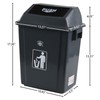 Wekioger 4 Packs Plastic Trash Can with Swing Lid, 20
