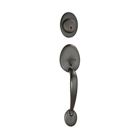 Better Home Products Van Ness Front Door Handleset | Exterior Door HandleSet for Right and Left Handed Door - Dark Bronze