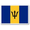 2 x 10cm/100mm Barbados Flag Window Cling Sticker Car Van
