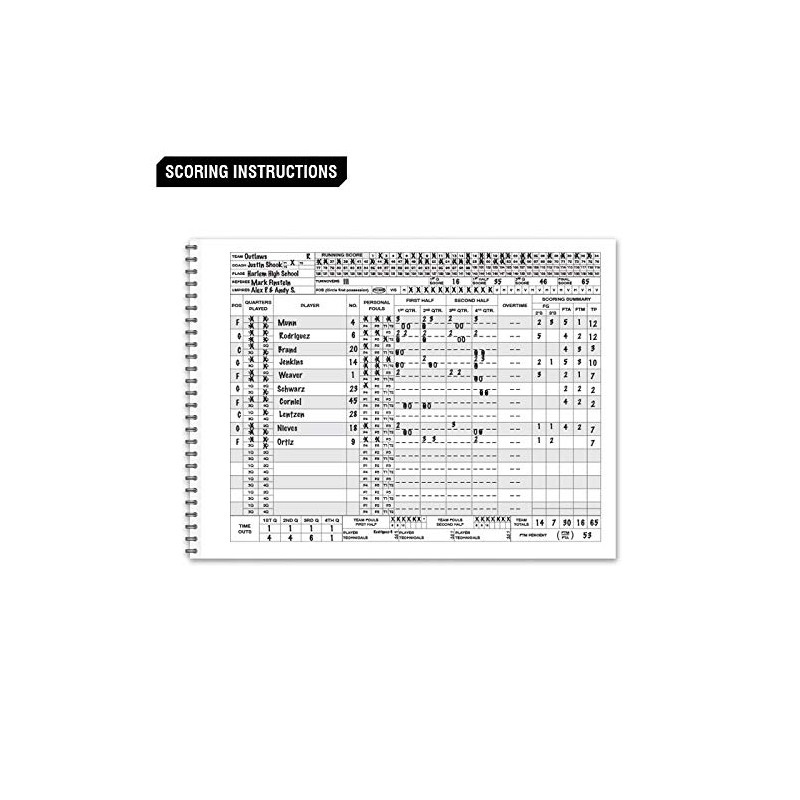 Champro Basketball Score Book (White)