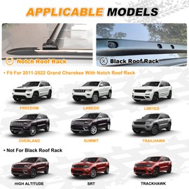 Snailfly 260 LBS Upgraded Crossbars Fit for 2011-2021 Jeep Grand Cherokee Cross Bars Roof Rack Cargo Carrier Aluminum Alloy with S-Steel Clamps