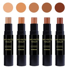 Wig Lace Dyeing Stick,Wig Knots Healer with Brush Portable Sweat-proof Natural,Hide Wig Knots&Grids,Hair Color Stick for Lace Wigs,Frontal Part,Hairline,Dark Brown(04)