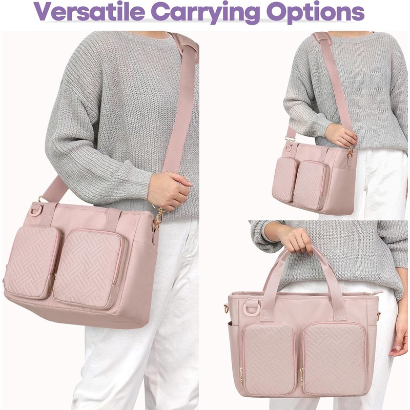 Teamoy Large Bible Tote Bag, Women Bible Cover Carrying Case