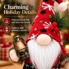 Christmas Gnome Plush Decor - Red Knitted Hat for Holiday