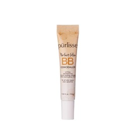 pürlisse Perfect Glow BB Cream Concealer - Hydrating Under Eye Concealer with Jasmine and Goji & Hawthorn Berry - Oil Free Makeup for Dark Circles, Redness & Fine Lines - Light (0.34 oz)