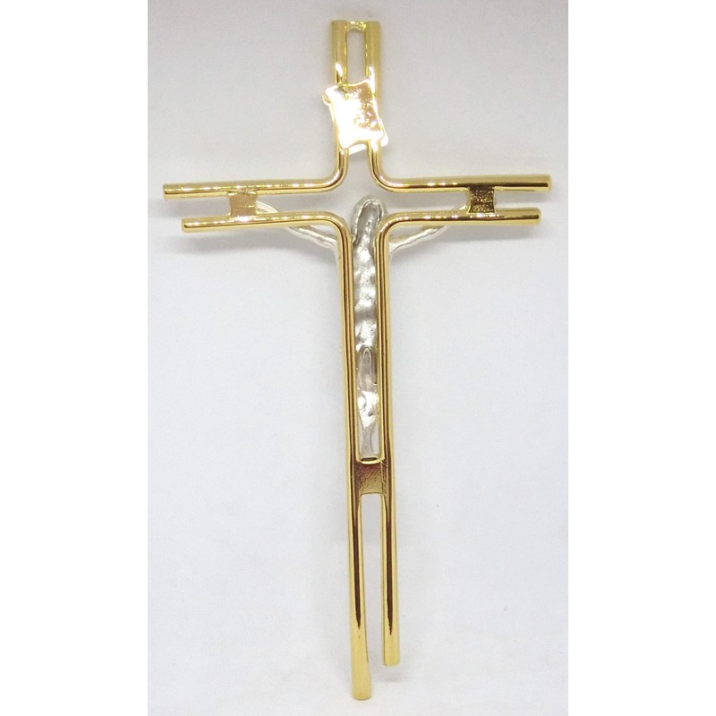 GTBITALY Silver and Gold Italian Wall Cross 20cm