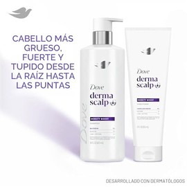 Dove Derma Champú para el cuero cabelludo 1 unidad Impulso de densidad para 4 veces más plenitud visible, con glicerina, 16 onzas