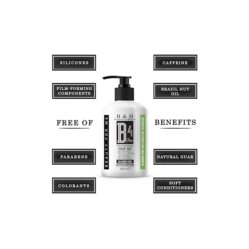 Caffeine Hair Mask B4Me Intensive RESTORATION and GROWTH 250 ml/