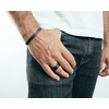 Akitsune Terra Bangle | Hammered Antique Bracelet Women Men Stainless