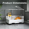 Oneluck Deluxe Rolling Bunny Hutch with Urine Guard,Small Rabbit Cage